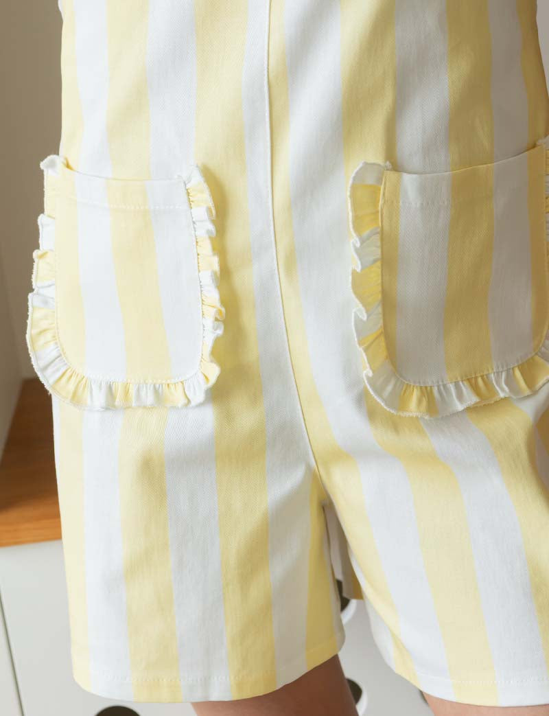 Yellow striped overalls Faby