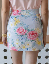 Hely Floral Sky Skirt