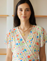 Hasina floral patchwork robe
