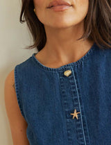 Blue Lunares Top