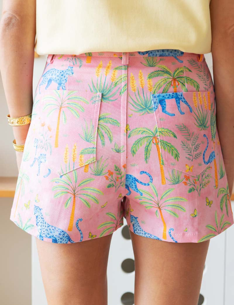 Short Rose & Leopards Kevy