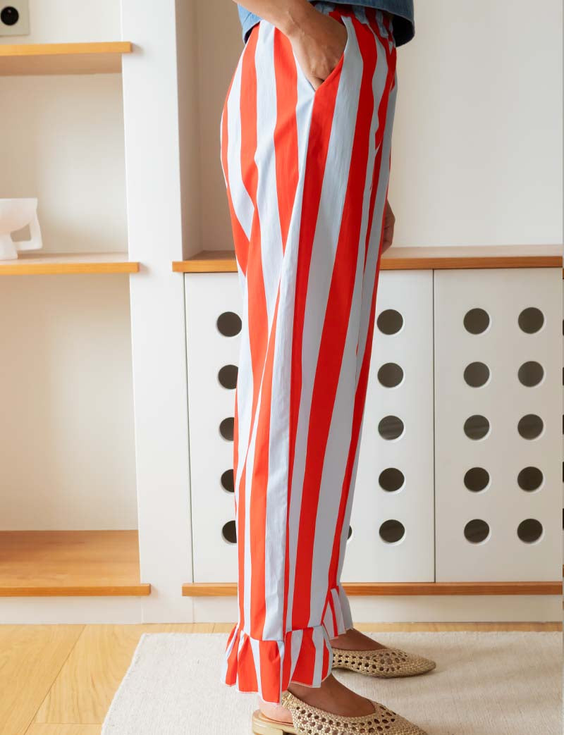 Sky blue & red Gasty pants