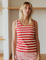 Off-white and red striped top Nera