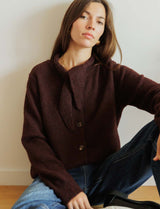 Burgundy Xabi cardigan