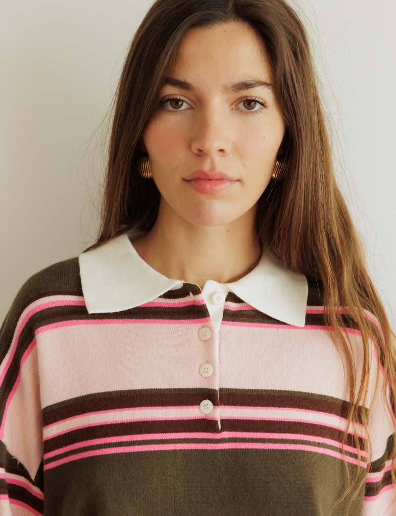 Jersey rosa y caqui Reese