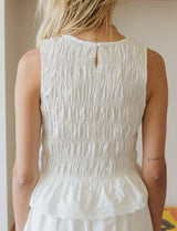 White Naviel Top