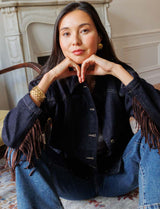 Blue Boya fringed jacket