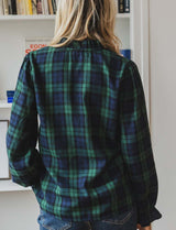 Chemise tartan marine & verte Draven