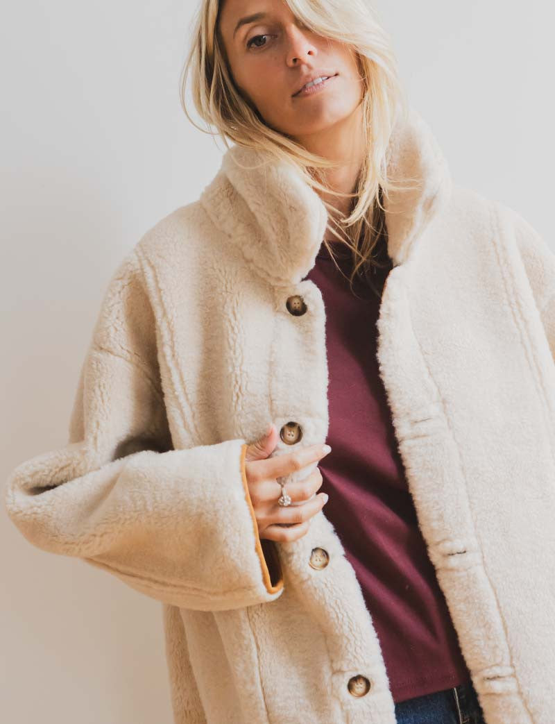Manteau réversible camel Koa