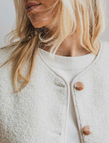 Tima reversible camel &amp; ecru vest