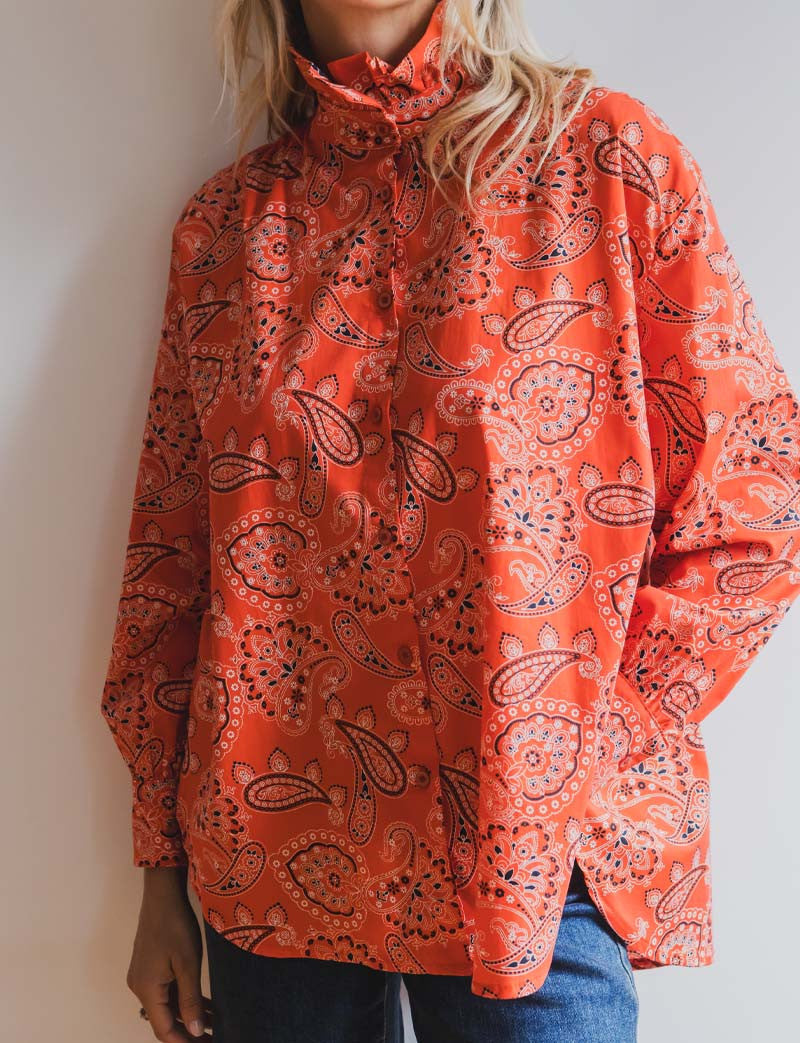 Rimon red bandana shirt