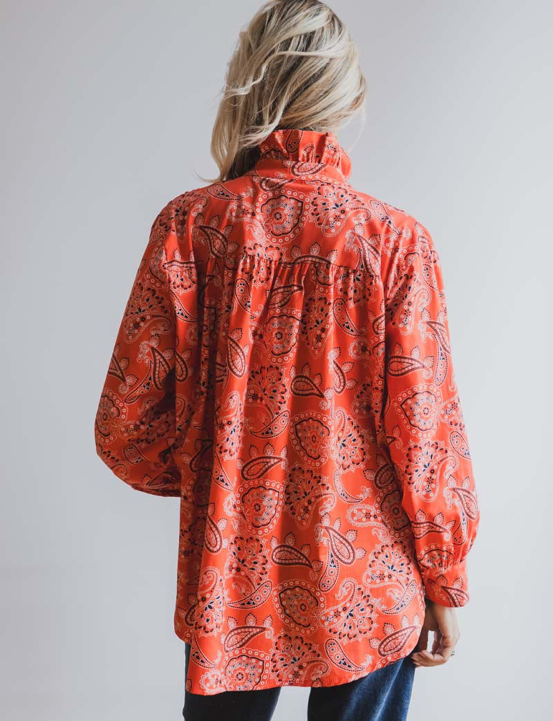 Rimon red bandana shirt