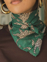 Foulard vert & léopard Sora