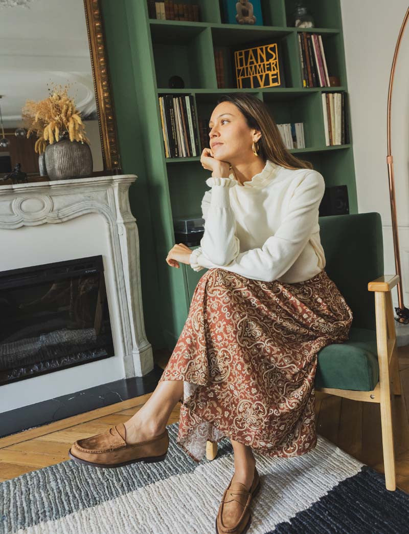 Yareli terracotta skirt