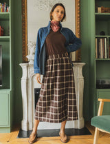 Marinette checkered skirt