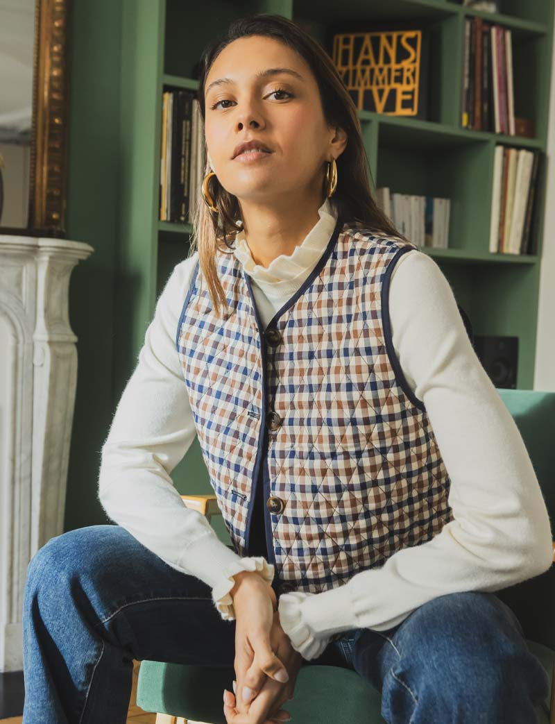 Zarel checkered vest