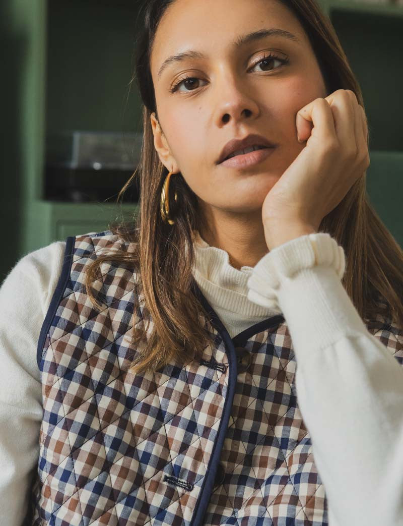 Zarel checkered vest