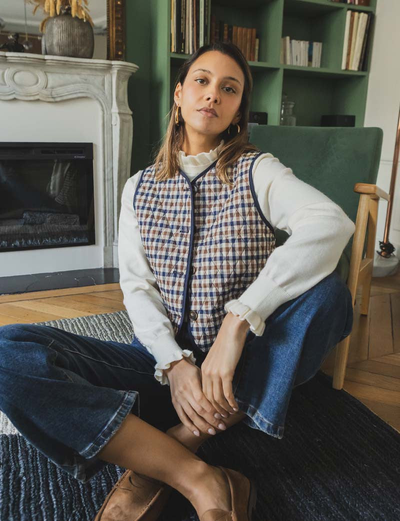 Zarel checkered vest