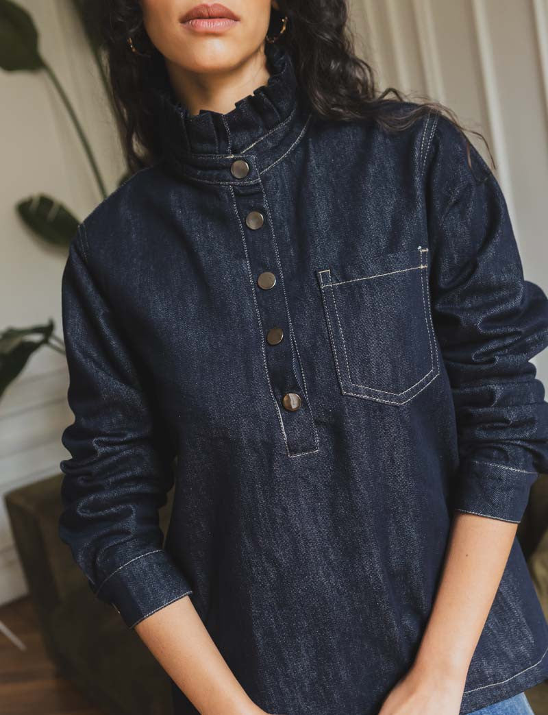 Blouse en jean brut Wany