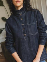 Wany raw denim blouse