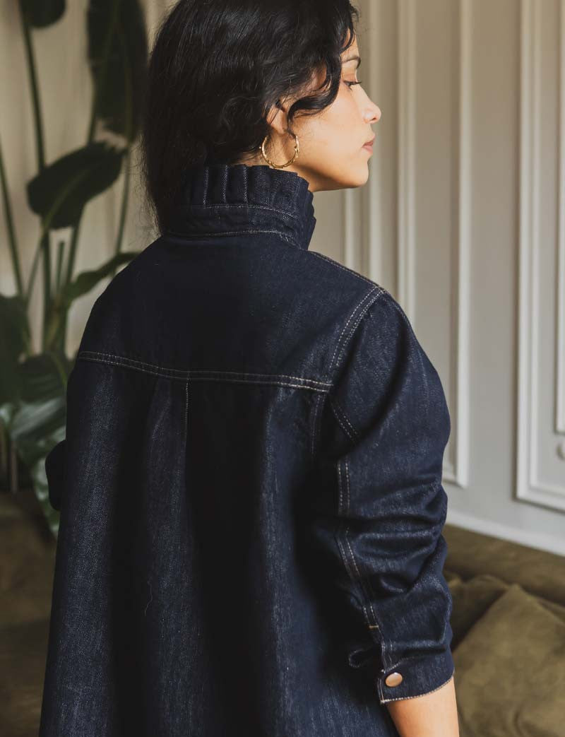 Blouse en jean brut Wany