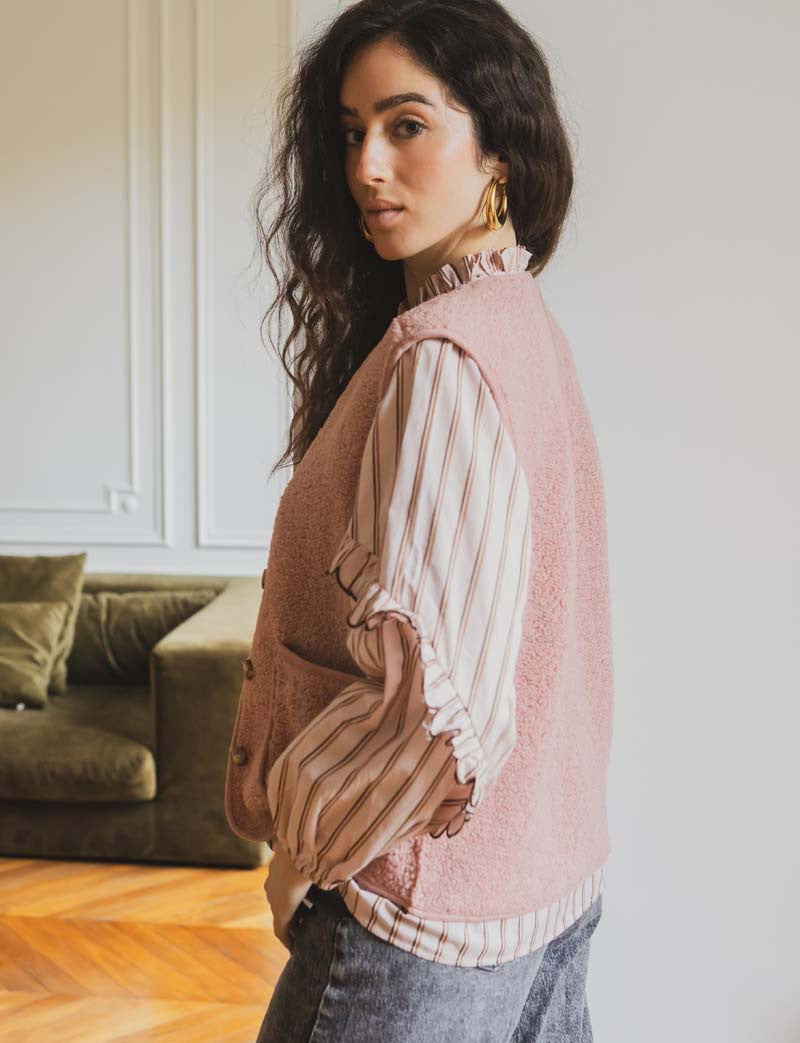 Wesly pink vest