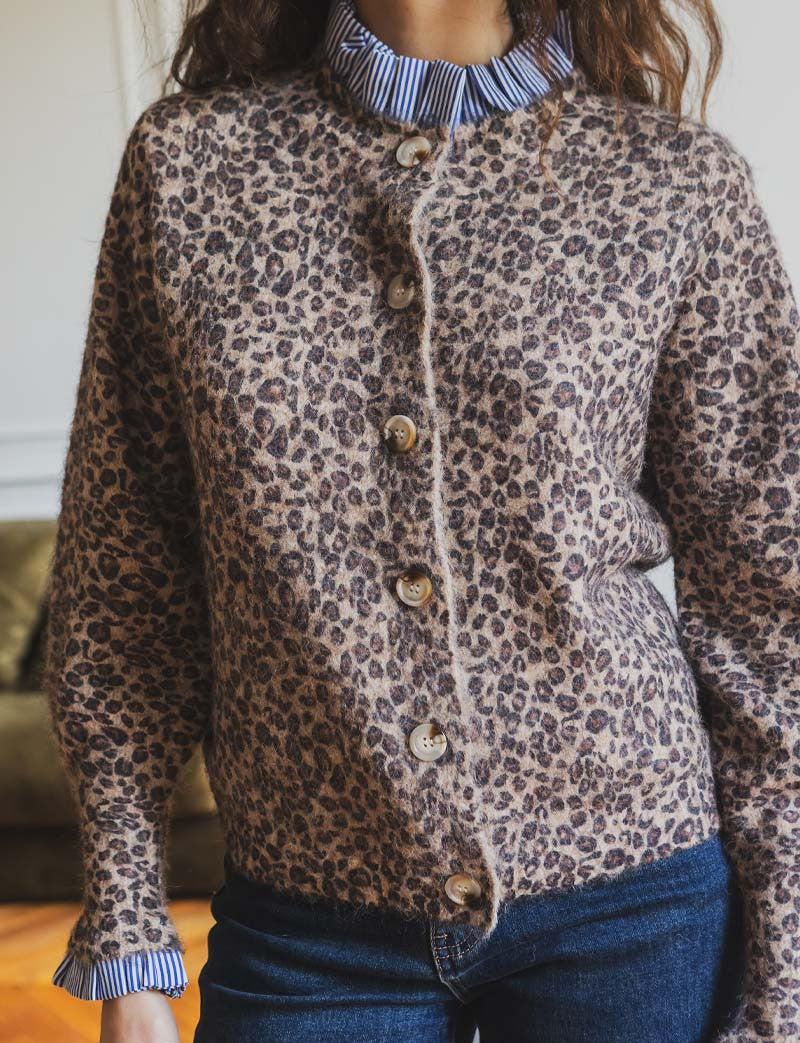 Floran leopard print cardigan