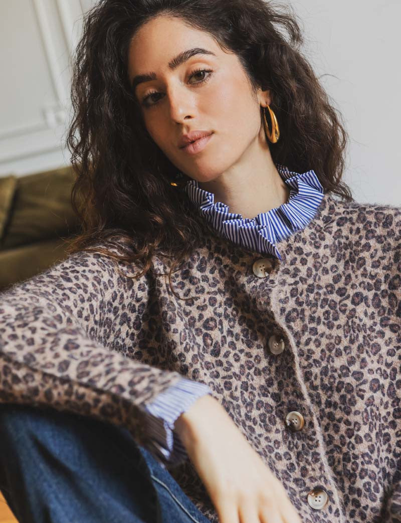 Floran leopard print cardigan