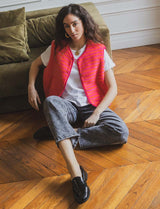 Henzo fuchsia &amp; orange vest