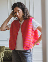 Henzo fuchsia &amp; orange vest