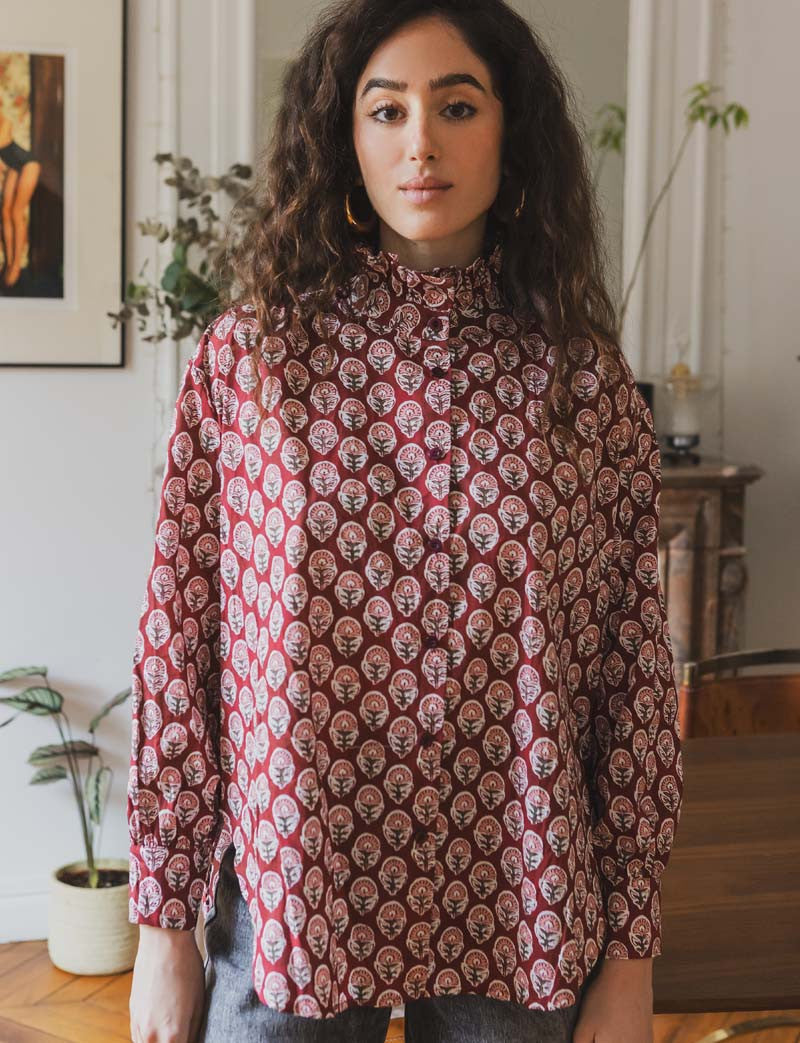 Chemise bordeaux Jada