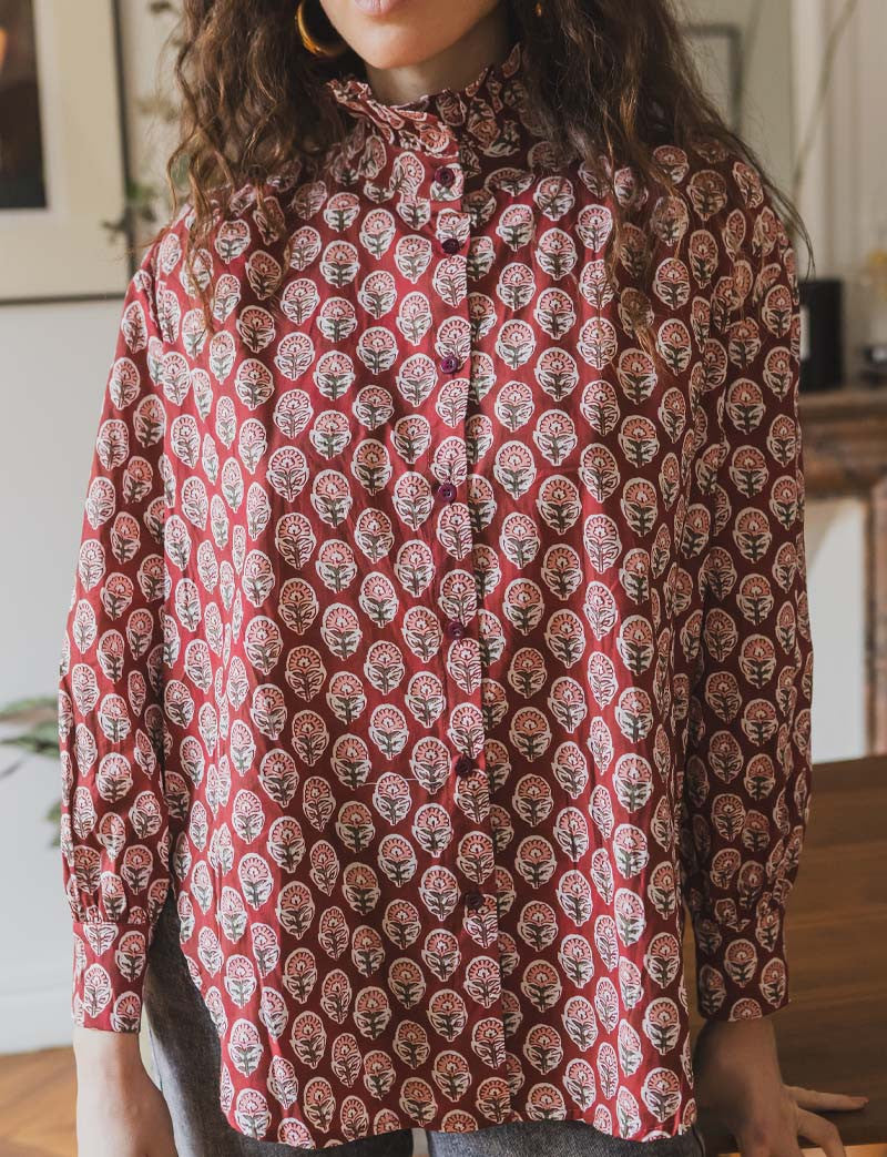 Chemise bordeaux Jada