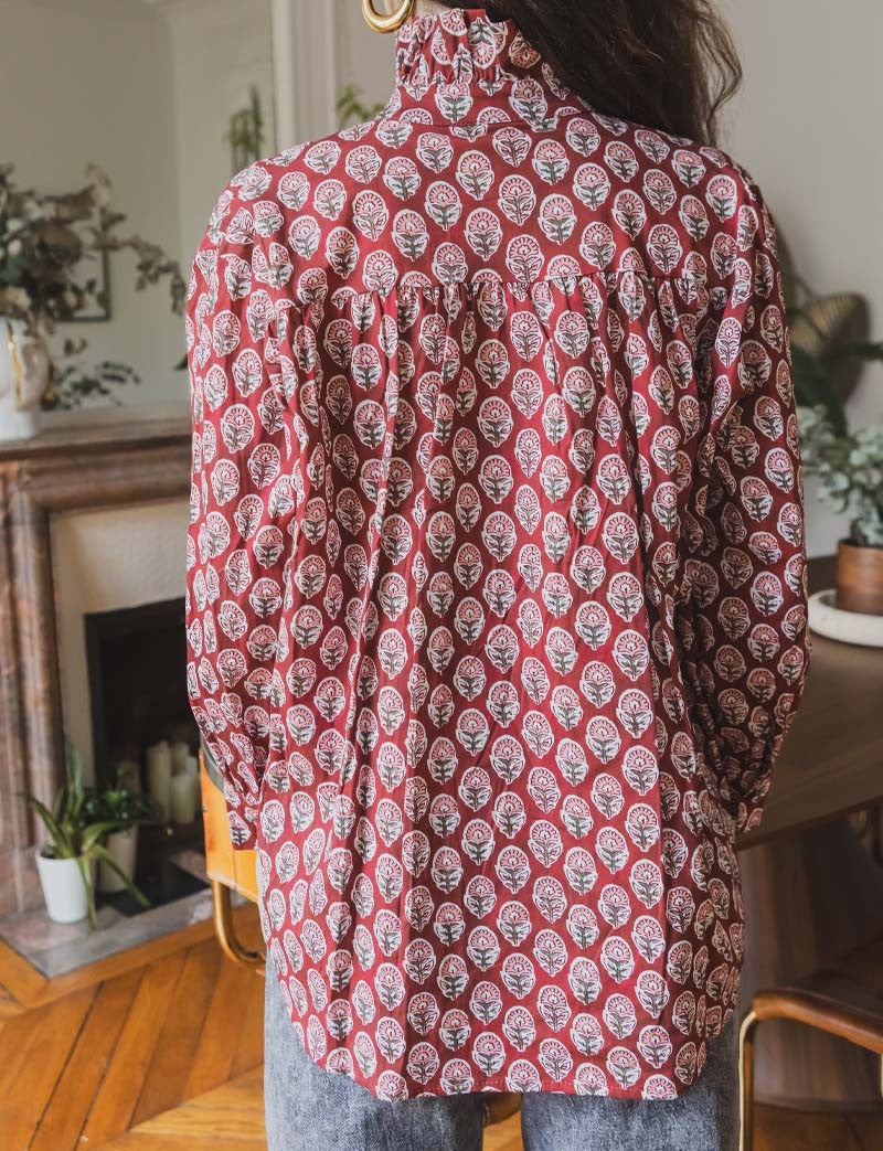 Chemise bordeaux Jada