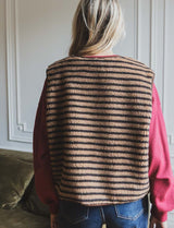 Camel &amp; chocolate Henzo vest