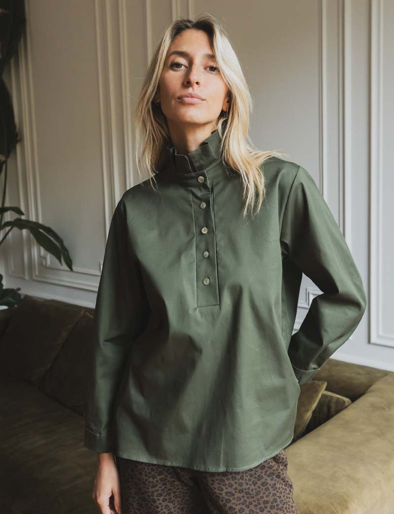 Chemise olive Volta