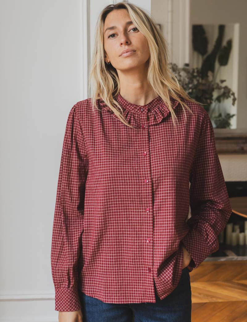Chemise bordeaux Ayula