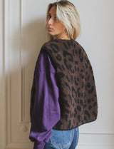 Zarek brown leopard vest