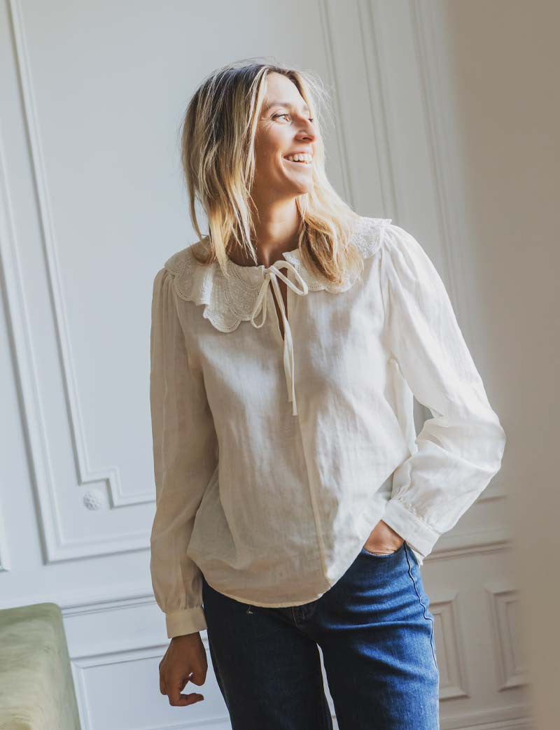 Blusa écrue Elnia