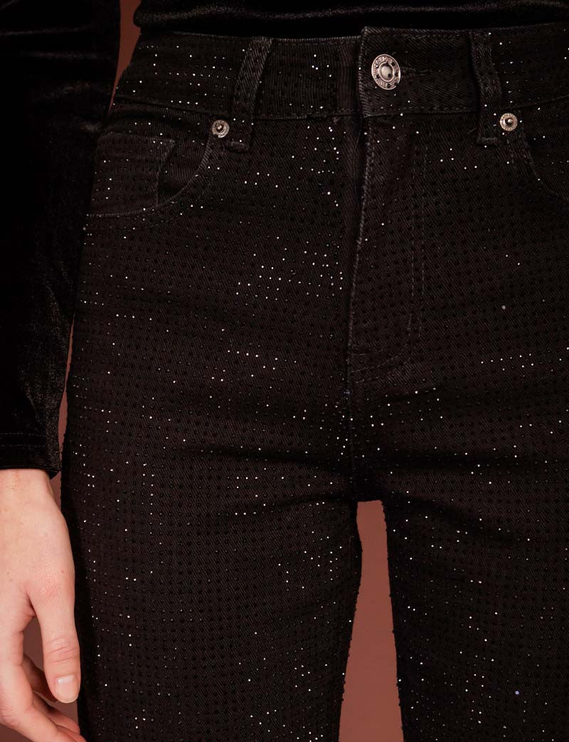 Jean noir Glitter
