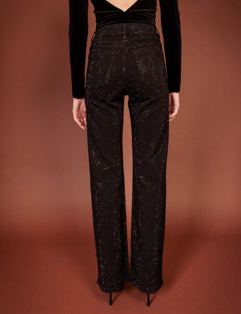 Jean noir Glitter