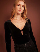 Body en velours noir Verone
