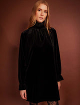 Robe en velours noir Adele