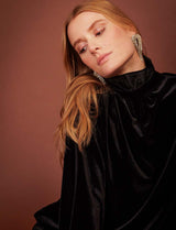 Robe en velours noir Adele