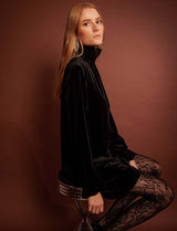 Robe en velours noir Adele