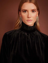 Robe en velours noir Adele
