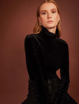 Body en velours noir Dalix