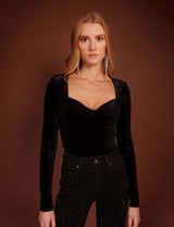 Body en velours noir Karl