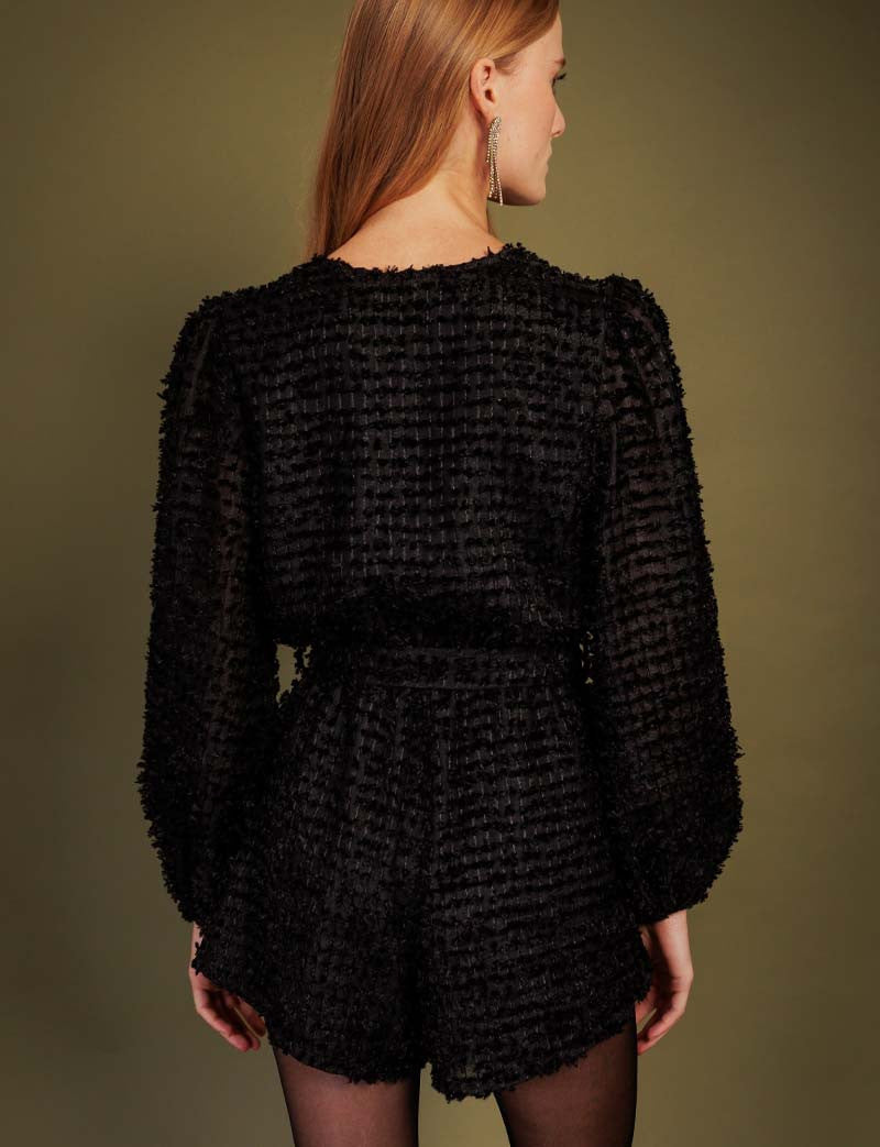 Combishort noir Lioza