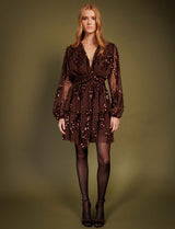 Robe marron Adelia