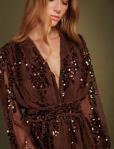 Robe marron Adelia